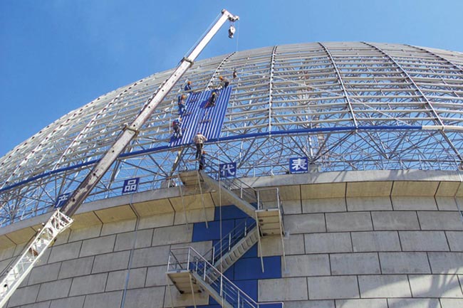 庆阳发电厂球形网架